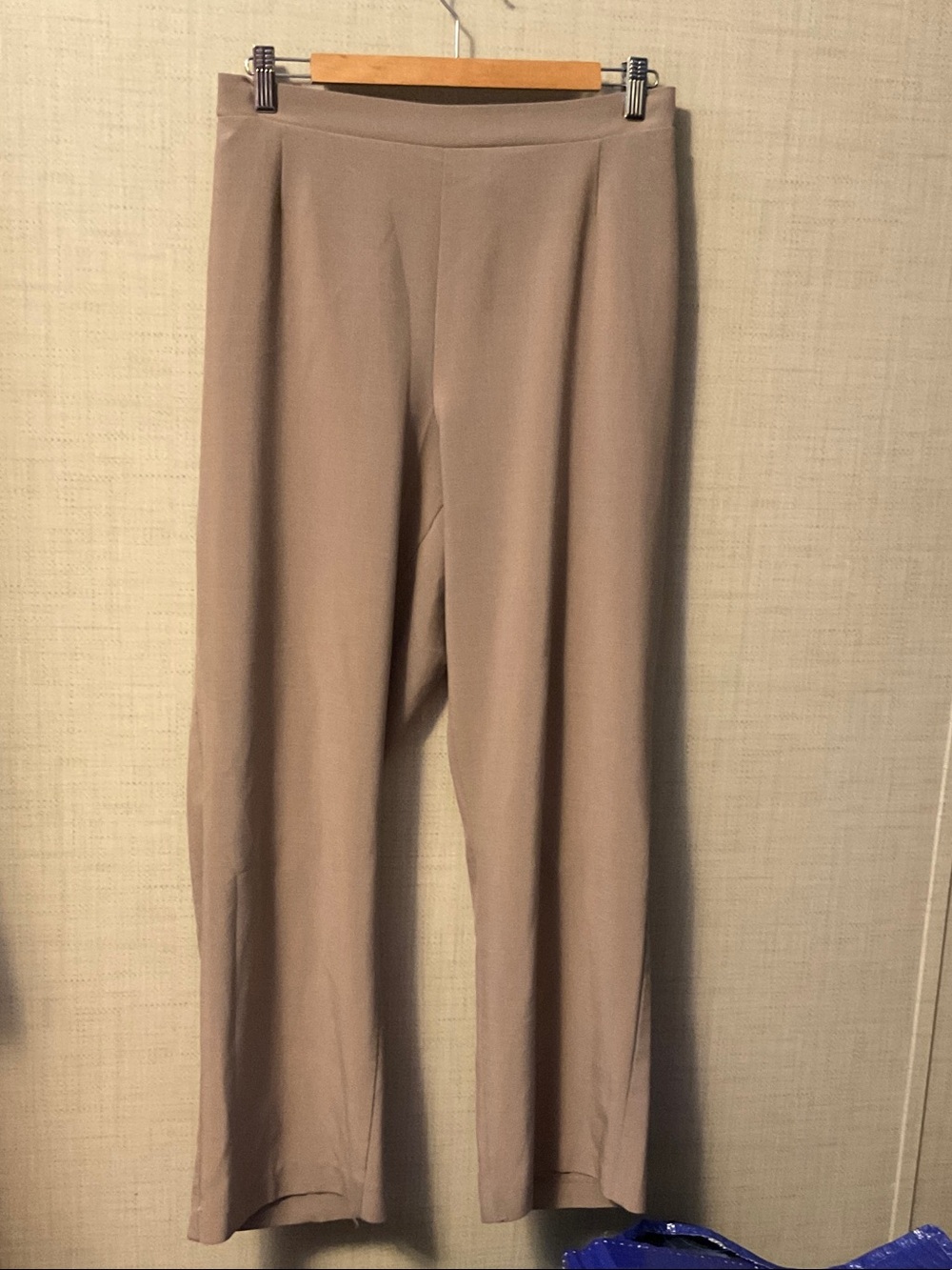 Allison Daley Wide-Leg Ponte Pants in Taupe